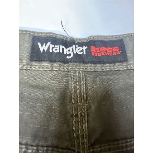 Wrangler Riggs Workwear Ripstop Ranger Cargo Pants Men's 48X29.5 Pockets Green - Picture 7 of 8